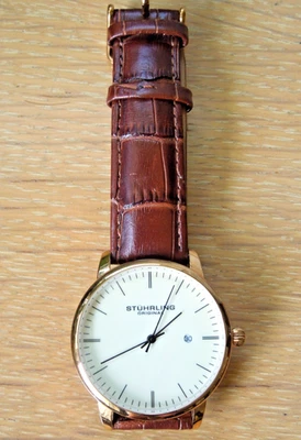 Reloj de Cuarzo Stuhrling Original Unisex Cal con Correa de Cuero y Batería Excelente Estado Foto 1 de 3