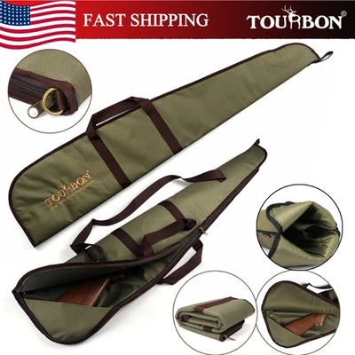 TOURBON Hunting Bag Rifle Slip Scoped Case Shotgun Cover Foldable Tactical Green - Image 1 of 4