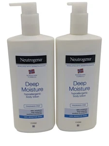2 Neutrogena Norwegian Deep Moisture Body Lotion Hypoallergenic Made In Greece - Picture 1 of 6