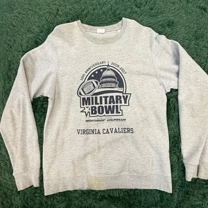 2017 University of Virginia Gray Military Bowl Sz Medium Pullover Sweatshirt  - Picture 1 of 7