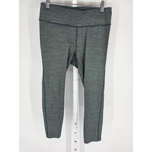 Outdoor Voices Womens Sz M Cropped Athletic Leggings Green Heathered - Picture 1 of 4