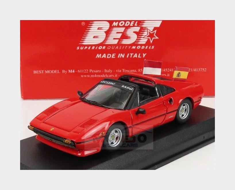 1:43 BEST Ferrari 308 Gts 1982 F1 Parade Mexico Gp 2020 Sainz Leclerc BE9830 - Immagine 1 di 2