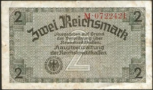 Germany - III Reich - bank note Of 2 Reichsmark 1940-1945! P#R137 - Picture 1 of 2