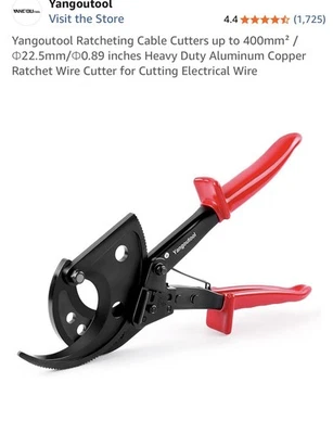 Cortador de cable de trinquete cortado hasta 240 mm²/600 cm cortadores de cable de trinquete herramientas manuales Foto 1 de 3