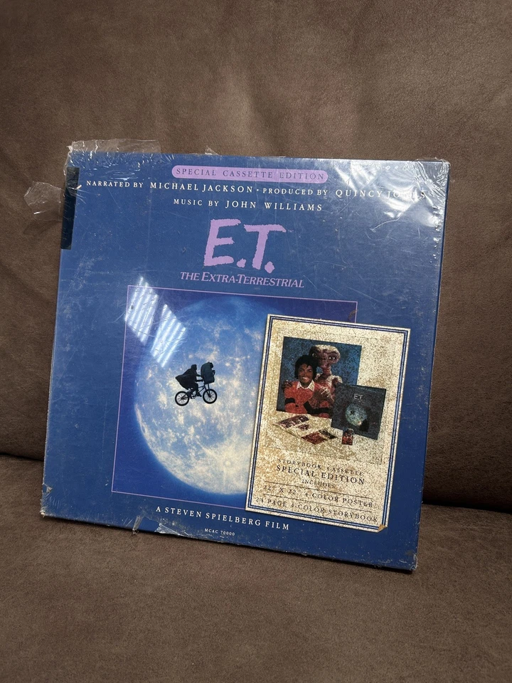 E.T. Soundtrack Vinyl LP Box Set w/ Poster, Booklet, Michael Jackson Sealed 1982 - Image 1 of 4