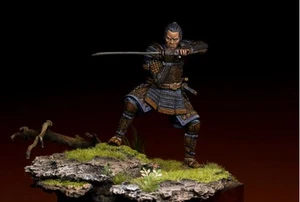 1/24 75mm Resin Model Kit Japanese Samurai Warrior Unpainted - Picture 1 of 2