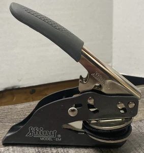 Glänzendes Modell ES GRAU Hand Präger Notar Siegel Presse Schreibwaren Werkzeug - Bild 1 von 4