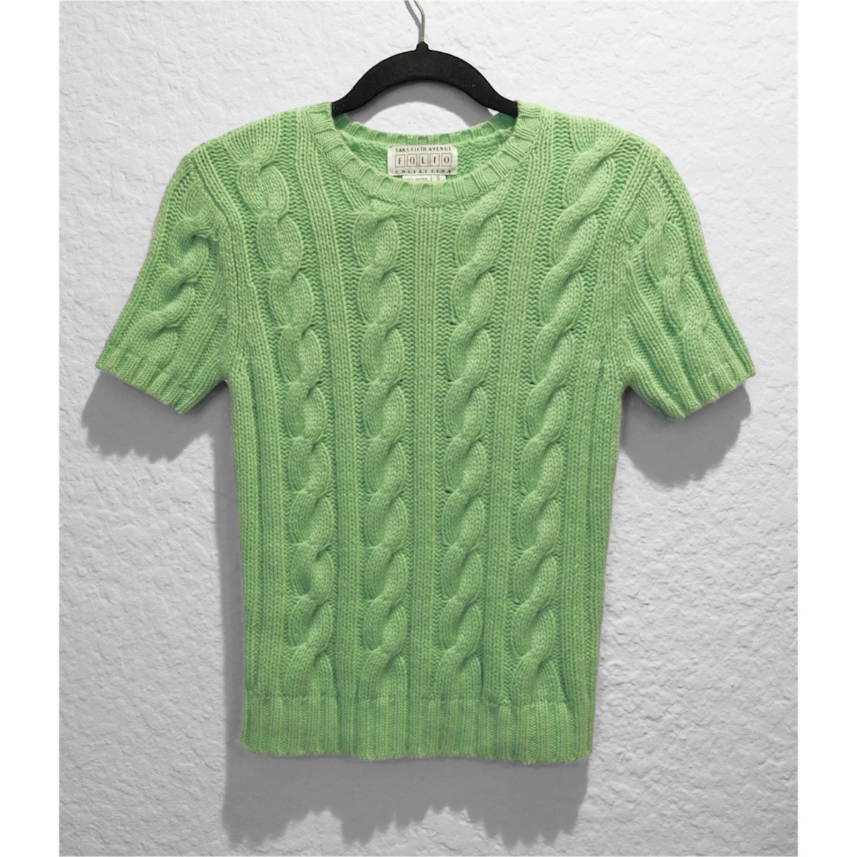 PrettyGuide Women's Cable Knit Sweater - Short Sleeve Lightweight Knit Top With Pocket