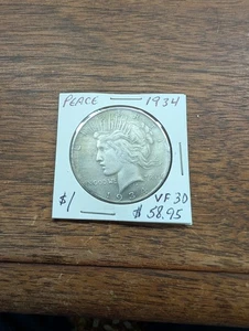 1934 Philadelphia Peace Silber Dollar ss - Bild 1 von 2