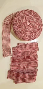 27,50€ (1 Rolle 50 Meter) Räuchernetz Schinkennetz Standard in Weiß/Rot Größe 14 - Bild 1 von 2