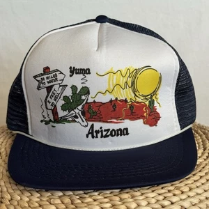 Vintage Yuma Arizona Trucker Hat 70s 80s Foam Mesh Snapback Made in Japan - Picture 1 of 7