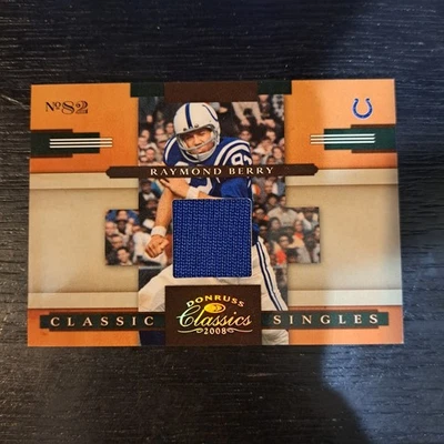 2008 Donruss Classics Classic Single Jersey #d/50 Raymond Berry #CS-27 HOF - Image 1 of 2