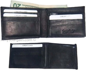 Cartera de cuero 2 en 1 para hombre 9 espacios para tarjetas 2 ventana de identificación 3 bolsillos para billetes BNWT - Imagen 1 de 12