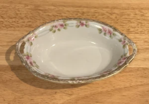 Vintage Nippon E-OH Hand Painted Floral Oval Trinket Dish 7x5” EUC - Picture 1 of 4