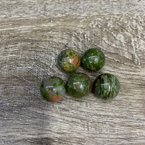 Natura unakita mini glóbulo cuarzo cristal procesamiento 5 piezas - Imagen 1 de 9