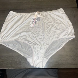 Vintage Vanity Fair Damen-Slip weiß halbtransparent Nylon Deadstock Gr. 10 ~ NEU - Bild 1 von 11