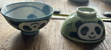 Kafuh Japan Rice Bowl Panda Bear Bamboo Whimsical Animals Porcelain Bowls