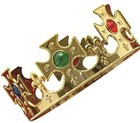 Novelty Majestic King Queen Gold Crown Hat Kid Children Dressing Up Birthday Toy