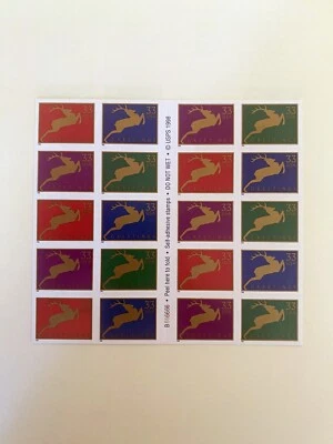 US Stamp #3363a XF OG MNH ~ 1999 33 cent Christmas Issue ~ Booklet of 20 - Image 1 of 2