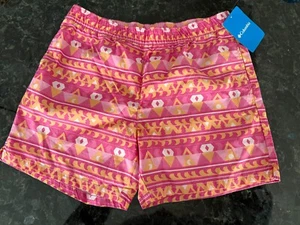 NWT Columbia Washed Out Printed Shorts Girl's Size Large Pink/Orange - Picture 1 of 7