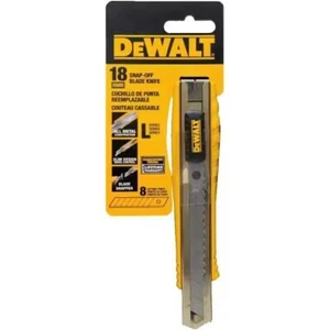 DEWALT 18mm Metal Body Snap-Off Design Knife Spring Lockable & Retractable Blade - Picture 1 of 4