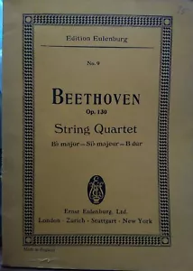 Beethoven Op. 130 String Quartet in B-flat Major Miniature score - Picture 1 of 5