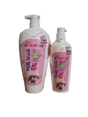 Lilies Kids And Teens Body Milk 400ml, Shower Gel 1000ml SPF 15 - Image 1 of 4