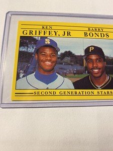 1991 FLEER Ken Griffey Jr Barry Bonds   2nd Generation Stars #710 - Error Card