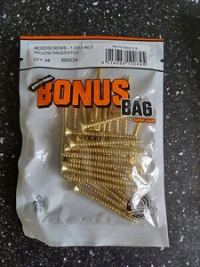 Confezione 25 Viti per Legno Passivate Gialle 1,3/4" x n.8 Viti Svasate - Foto 1 di 1