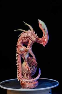 Statua Uovo Alieno Neomorfo Resina Modello Figura Dipinta H26cm Collezione - Foto 1 di 9