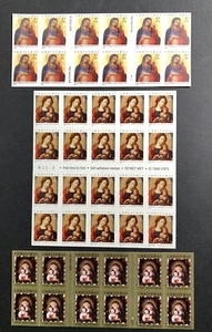 US Post Stamps Christmas Virgin Mary Theme ($46 CValue). SC #3675a, 3879a, 4100a - Picture 1 of 5