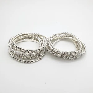 Lote de 12 pulseras de cristal de plata al por mayor de trabajo joyas a granel regalo para niñas - Imagen 1 de 8