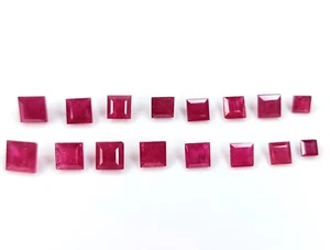 6 mm Natur Rubin Quadrat Form Edel Lose Edelstein | Zertifiziert Lose Edelstein - Bild 1 von 4