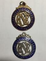 WWI Period, Amalgamated Society of Engineers Silver and Bronze Union Badges