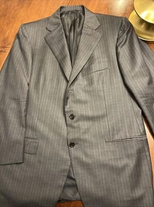 CESARE ATTOLINI Gray Stripe Wool Mens Blazer Sport Coat Jacket - EU 54 / US 44 R - Picture 1 of 22