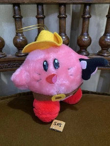 Kirby Cowboy Takara Plush Prize Nintendo 1993 Japan Vintage 5" Pink - Picture 1 of 7