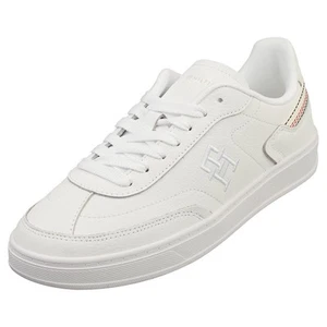 Tommy Hilfiger Heritage Court Sneaker Stripes Womens Trainers in White - 7.5 UK - Picture 1 of 8