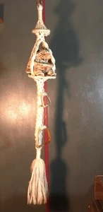 2 Towel hanger with Pottery toad Or frog macramé plastic rings - Picture 1 of 17