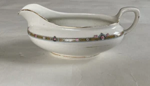 Antike Blumen Porzellan Sauciere - Bild 1 von 8