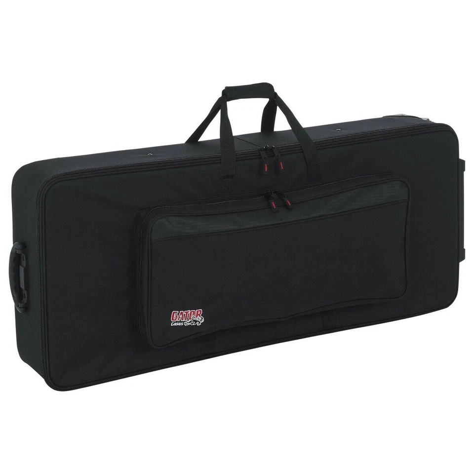 Gator 61 Note Lightweight Keyboard Case with Pull Handle & Wheels - Black (GK-61)