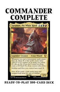 Saruman, the White Hand LotR AMASS ORCS Spells Magic MTG Custom Commander Deck - Picture 1 of 8
