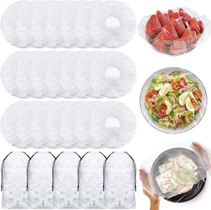 500 Pcs Fresh Keeping Bags Elastic Food Storage Covers Plate Bowl Cover Reusable - Picture 1 of 12