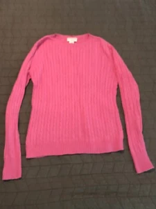Covington Size Medium Pink Fushcia Cable Knit Sweater - Picture 1 of 2
