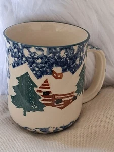 Tienshan 12 oz Coffee Tea Mug Cup Cabin In The Snow Christmas - Picture 1 of 4