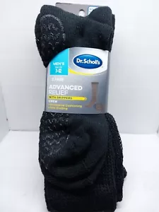 Dr. Scholl's Advanced Relief Crew-Socken mit Greifern Herrengröße 7-12 schwarz - Bild 1 von 4