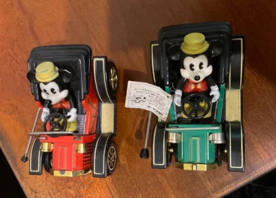 Винтажная японская винтажная игрушка Masudaya 1981 года с рычагом Walt Disney Микки Маус X2 - Изображение 1 из 4