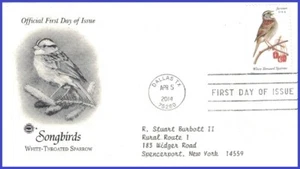 USA3 #4891 ADDR PCS ARTCRAFT FDC White-throated Sparr Songbird - Picture 1 of 1