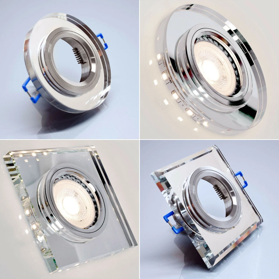 GLAS Einbaustrahler Einbauspot Einbaurahmen Spot Decken Einbauleuchte Lampe GU10 - Bild 1 von 1