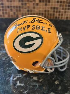 Bart Starr Green Bay Packers Signed Mini Helmet Certified 
