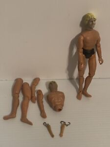 Vintage 1970’s Mego Aquaman and Bo Duke Action Figure Lot For Parts Or Repair